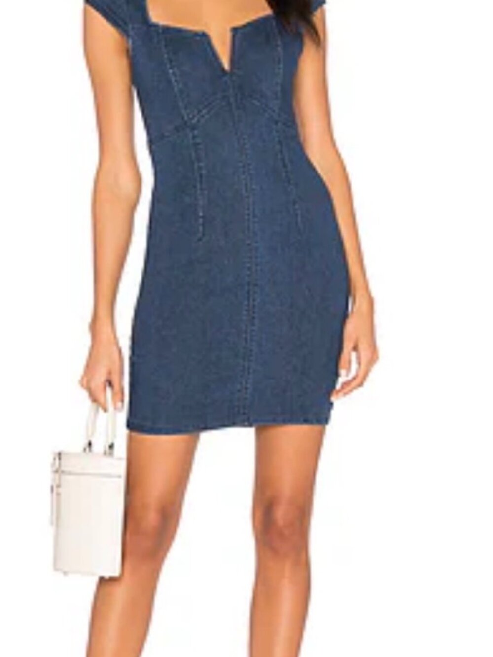 Free People Lia Denim Bodycon Mini Dress